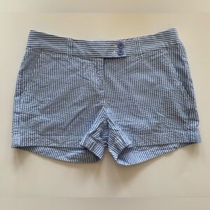 Vineyard Vines Women’s Striped Seersucker Shorts Size 4 Blue White